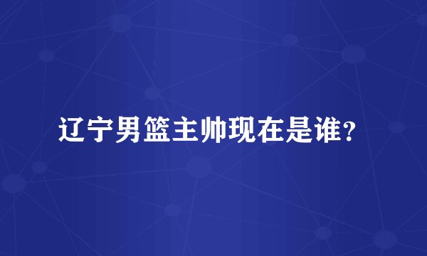 辽宁男篮主帅现在是谁?