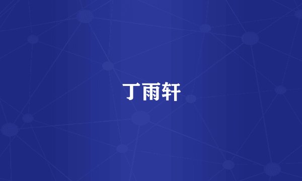 丁雨轩