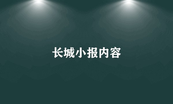 长城小报内容