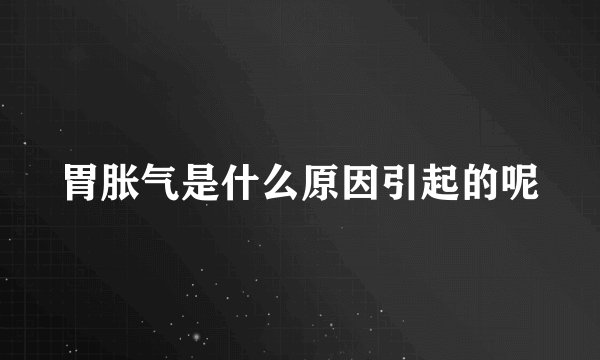 胃胀气是什么原因引起的呢