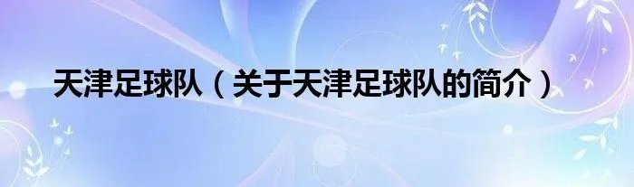 天津足球队(关于天津足球队的简介)