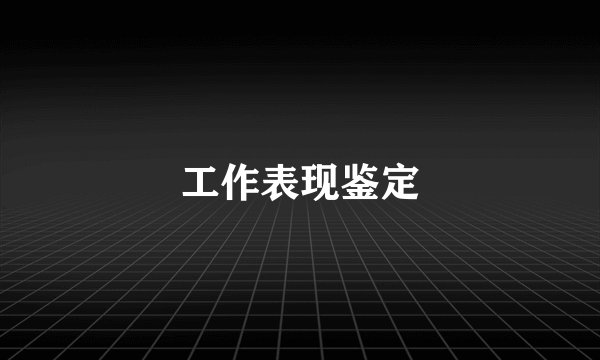 工作表现鉴定
