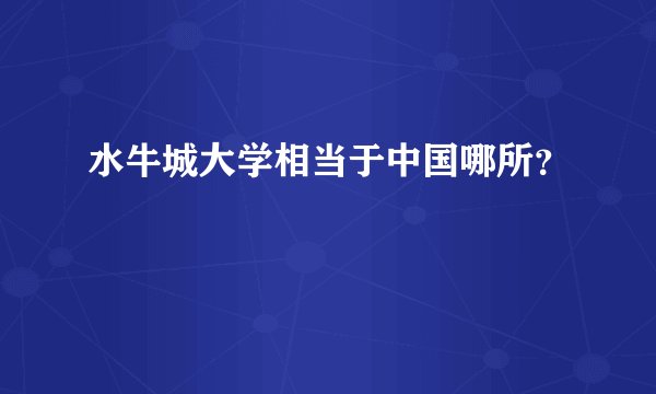 水牛城大学相当于中国哪所？