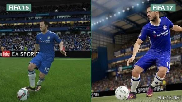 《FIFA17》与《FIFA16》画面对比 简直“面目全非”