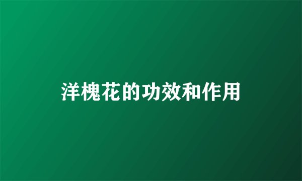 洋槐花的功效和作用