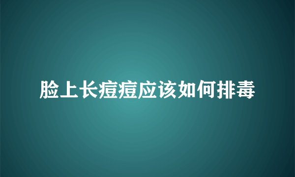 脸上长痘痘应该如何排毒