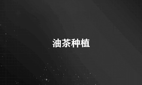 油茶种植