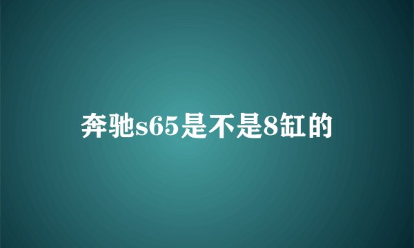 奔驰s65是不是8缸的