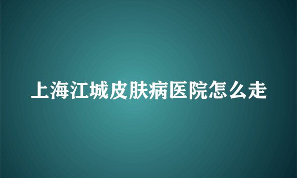 上海江城皮肤病医院怎么走