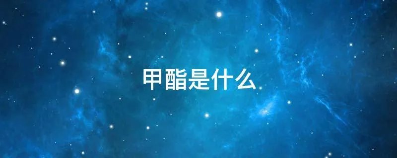 甲酯是什么