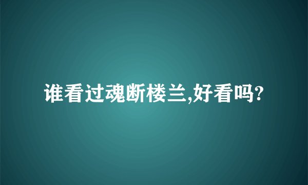 谁看过魂断楼兰,好看吗?