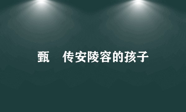 甄嬛传安陵容的孩子