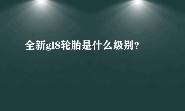 全新gl8轮胎是什么级别？