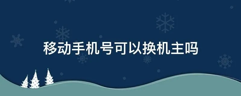 移动手机号可以换机主吗