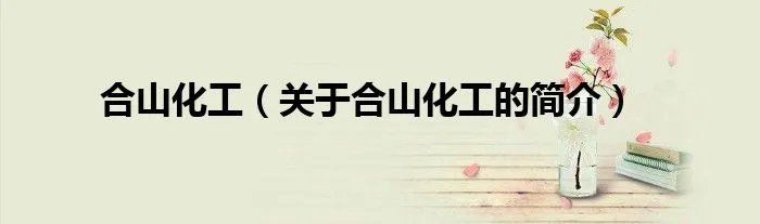 合山化工（关于合山化工的简介）
