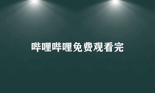 哔哩哔哩免费观看完