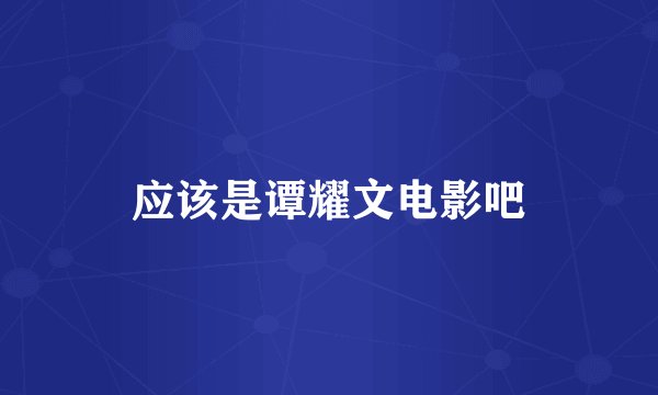 应该是谭耀文电影吧
