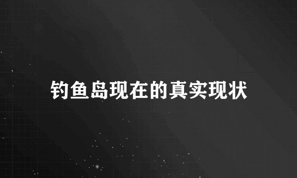 钓鱼岛现在的真实现状