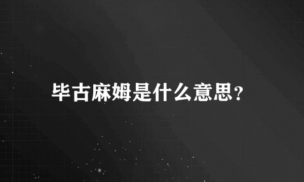 毕古麻姆是什么意思？