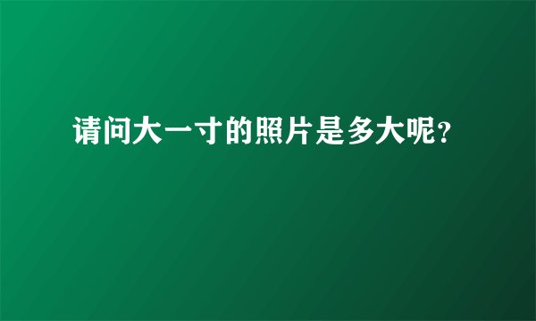 请问大一寸的照片是多大呢？