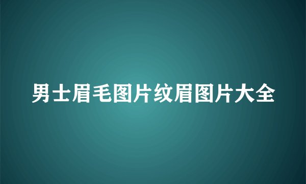 男士眉毛图片纹眉图片大全