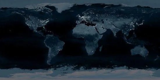 中国夜景卫星图