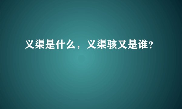 义渠是什么，义渠骇又是谁？