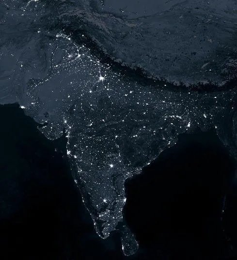 中国夜景卫星图