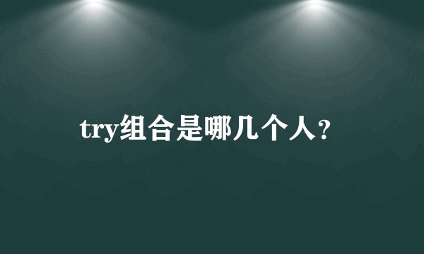 try组合是哪几个人？