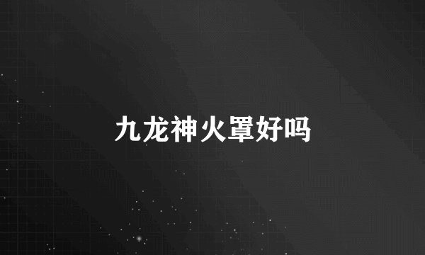 九龙神火罩好吗