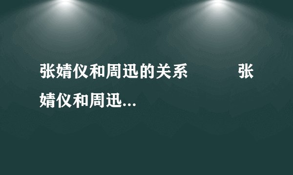 张婧仪和周迅的关系          张婧仪和周迅是什么关系