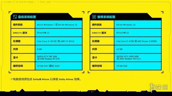 《赛博朋克2077》笔记本配置要求高吗?笔记本配置要求介绍