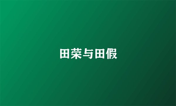 田荣与田假