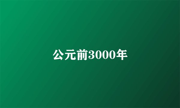 公元前3000年