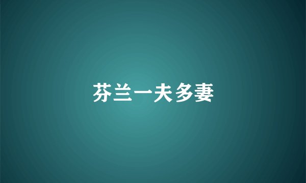 芬兰一夫多妻