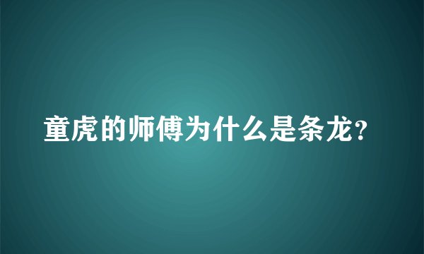 童虎的师傅为什么是条龙?