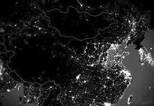 中国夜景卫星图