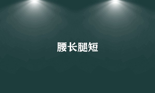 腰长腿短