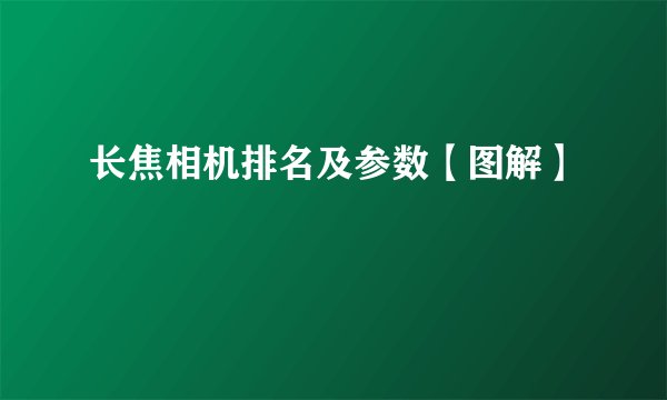 长焦相机排名及参数【图解】