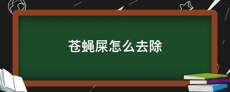 苍蝇屎怎么去除