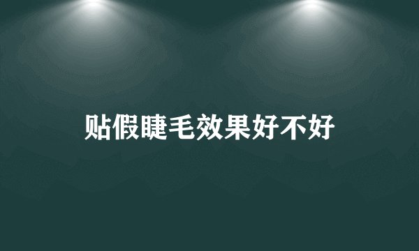 贴假睫毛效果好不好