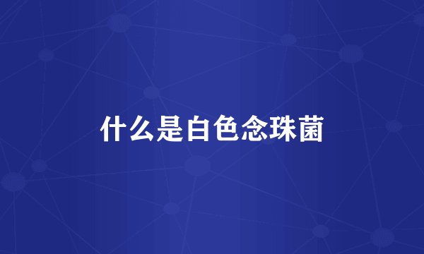 什么是白色念珠菌