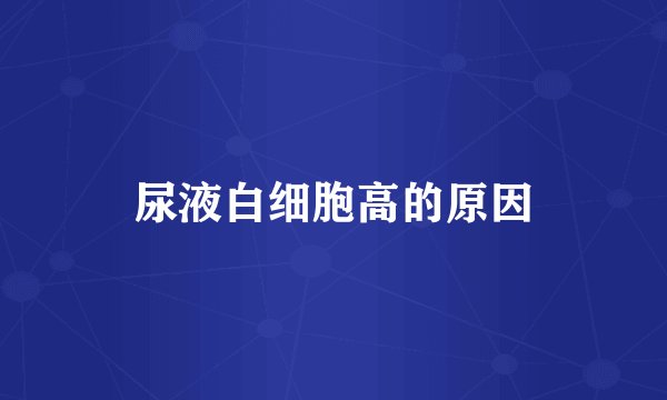 尿液白细胞高的原因