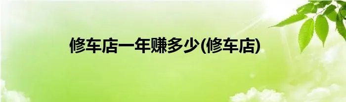 修车店一年赚多少(修车店)