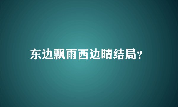 东边飘雨西边晴结局？