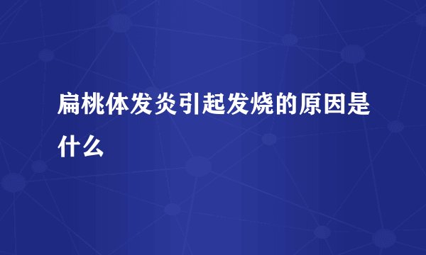 扁桃体发炎引起发烧的原因是什么