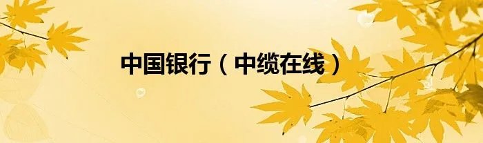 中国银行（中缆在线）