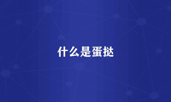 什么是蛋挞