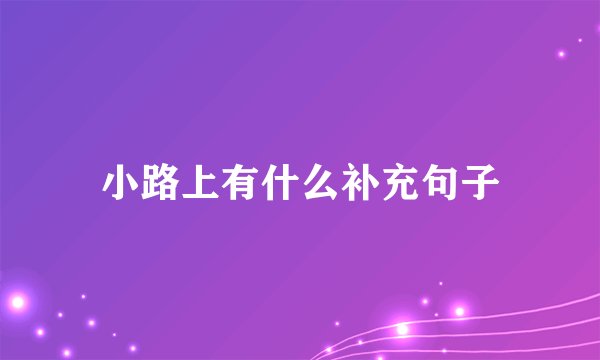 小路上有什么补充句子