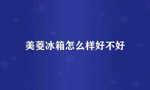 美菱冰箱怎么样好不好